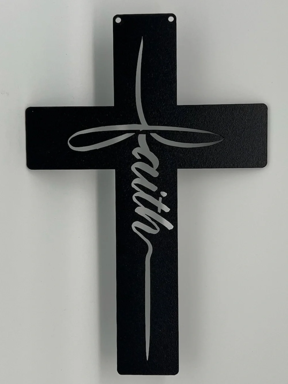 Redline Steel Laser Cut Metal Wall Art Decorative Sign Black Cross Wall Decor